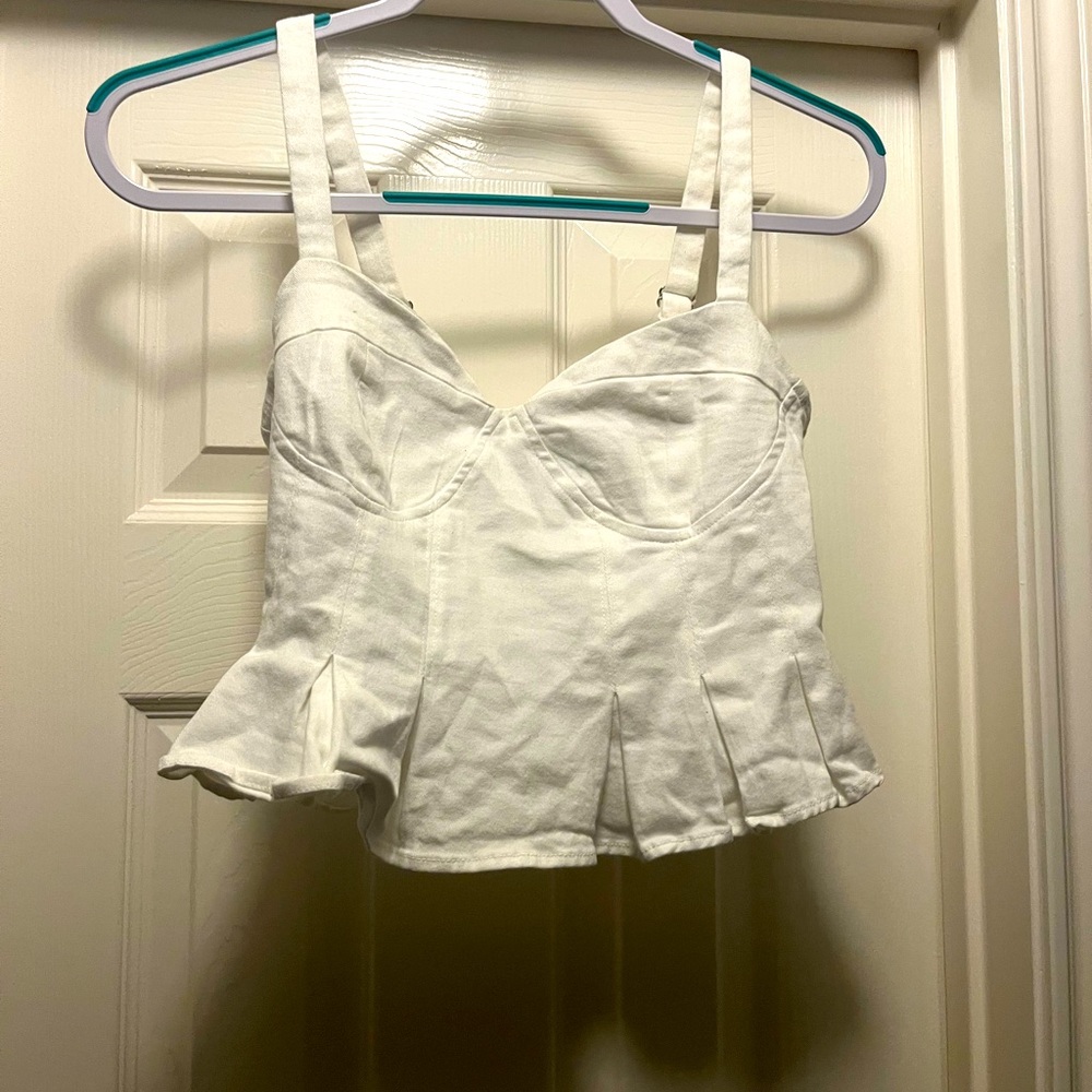 Forever 21 white corset top